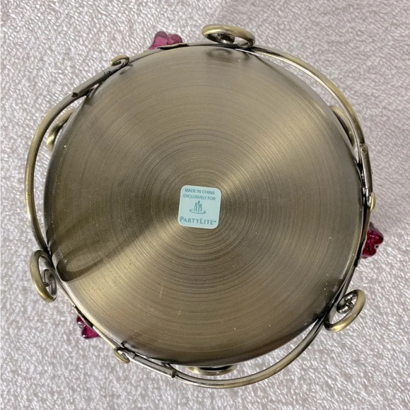 Vintage Party Lite Metal Candle Base Candle Holder Grapevine - Picture 7 of 11